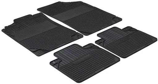 "Easyfit car rubber mat - 4-piece size 1 - 2 front mats 65 x 49 cm, 2 rear mats 40 x 45 cm, can be cut to size image"