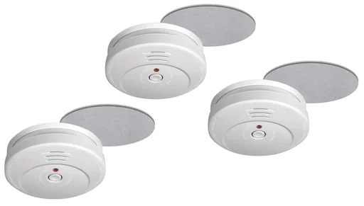 "Smoke detector flat 3 x + 3 x magnetic attachment - SAVINGS SET! image"
