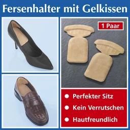 2 in 1 Gel-hielhouder met schoeninlegzool, Nude/Huidkleur, 1 paar