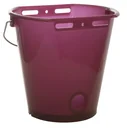 Calf drinking bucket 8 l, berry transparent with scale