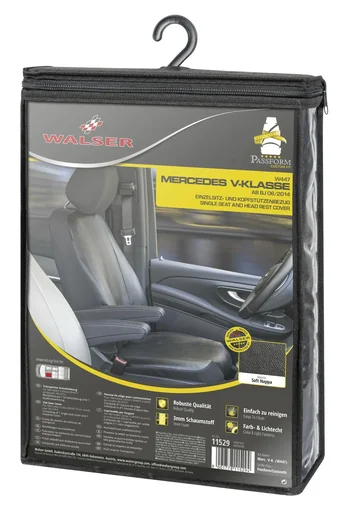 "Fitted seat covers - artificial leather Mercedes V-Class 447 for single driver's seat with armrest inside from 06/2014 - today image"
