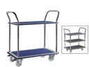 Push handle 2-tier trolley loading area 740 x 480 mm