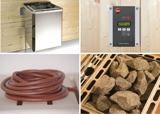 "Sauna heater set - 4.5 kW OS 230 V with heater connection cable image"