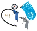 Set of compressed air blow-out guns with nozzle + compressed air tool set, 5 pieces.