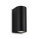 LED outdoor light, 2-bulb, IP44, black, GU10 socket, including 2 x LED bulbs, 4.7 watts, 400 lm, 4,000 K