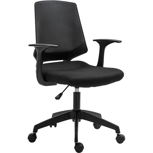 "Swivel chair office chair desk chair rollable height adjustable ergonomic padded black 62 x 55 x (92 101) cm image"