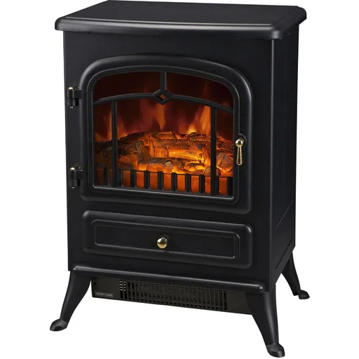"Electric fireplace freestanding fireplace 1850 watts black image"