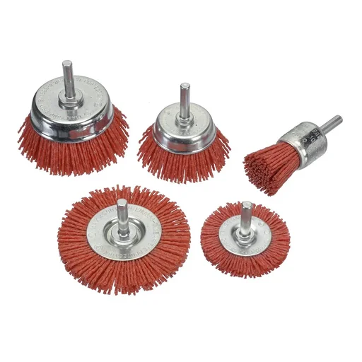 "DIY brush set, 5-piece, abrasive bristles image"