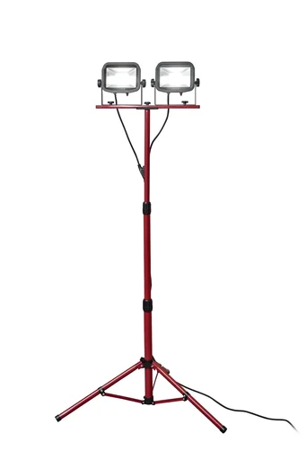 "LED tripod floodlight for indoor and outdoor use with 2 x 22 watts image"