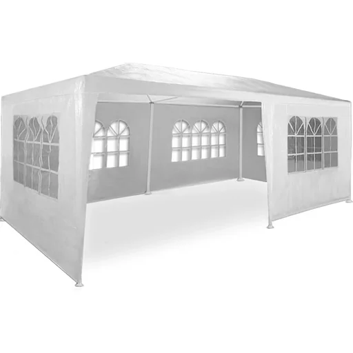 "Riminimet party tent with side walls and arched windows - white - 3x6m image"