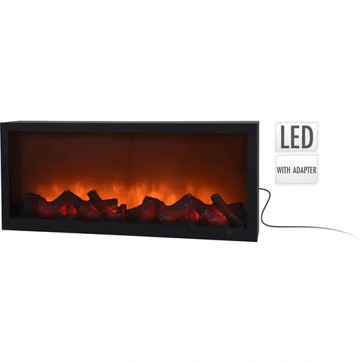 "Luxurious LED fireplace with realistic flame effect - 57 x 25 cm image"