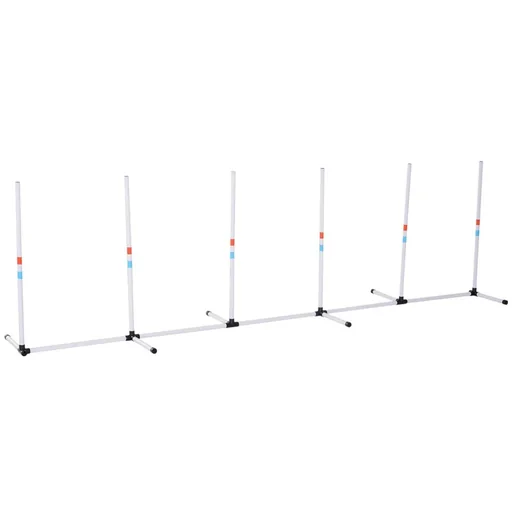 "Dog Slalom Poles Agility Training for Pets Dog Training Set Including Bag Easy to carry Polyester Plastic image"