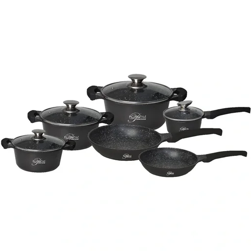 "Platinum 10-piece cookware set - non-stick image"
