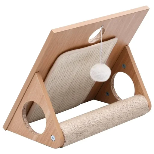 "Cat scratching post with sisal scratching mat image"