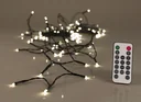 String lights with 100 warm white LEDs, IP44, with remote control