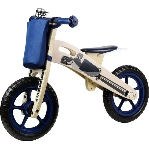 "Wooden Walking Bike - 37-44cm - Dark Blue image"