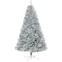 Artificial Christmas tree 180 cm Christmas tree with 1000 branch tips including Christmas tree stand metal silver+white Ø103 x 180 cm