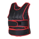 20 kg training vest weight vest with double straps adjustable strength training fitness Oxford metal black+red 40 x