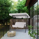 Hollywood swing sofa light grey with sunroof