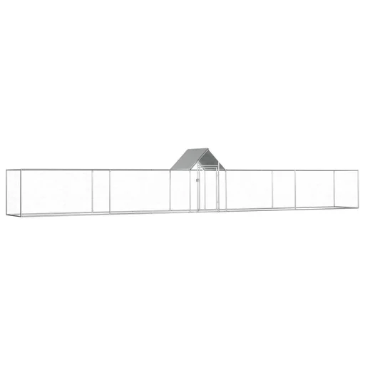 "Chicken coop 9x1x1.5 m galvanized steel image"