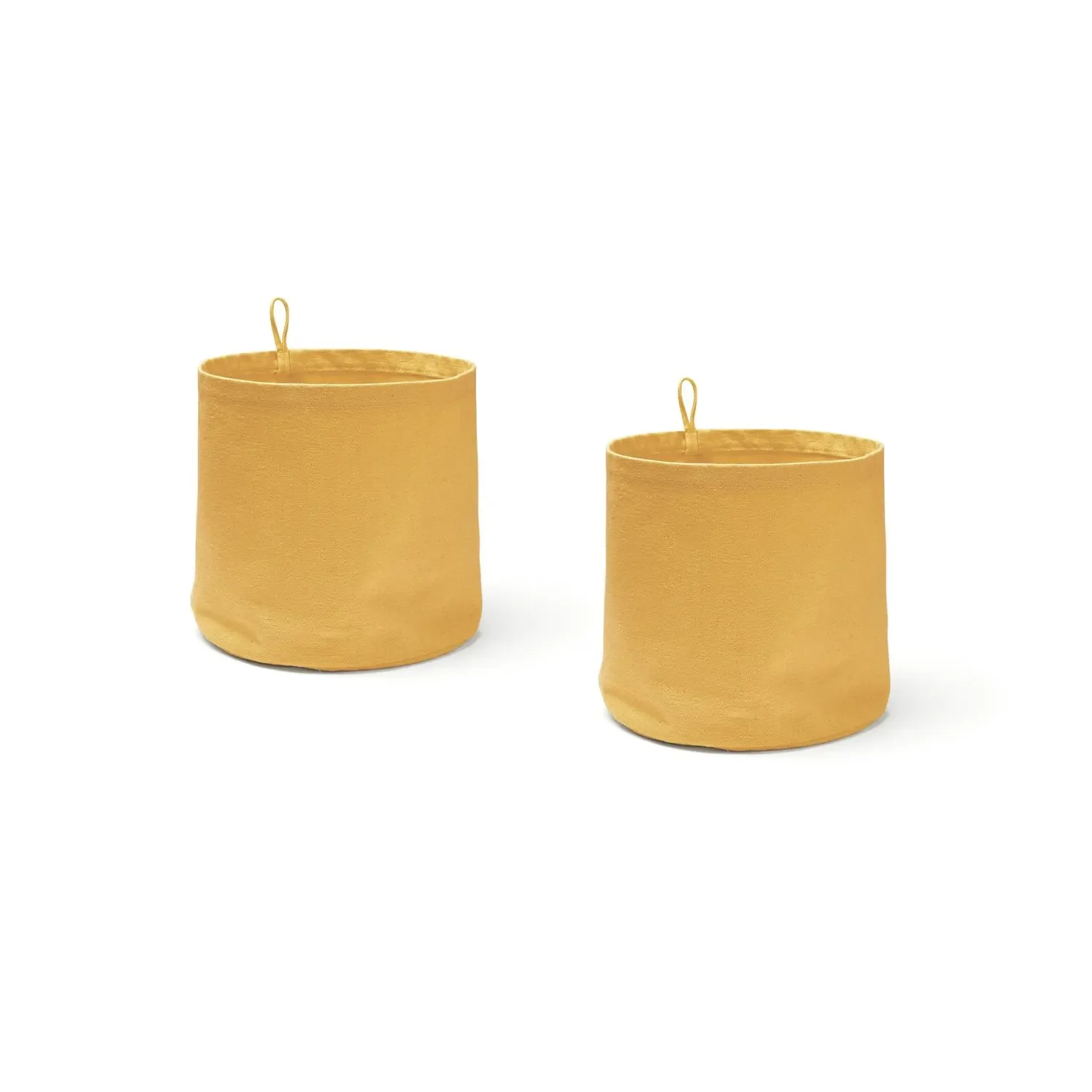 "Kids Concept opbergdozen ronde stof, mango image"