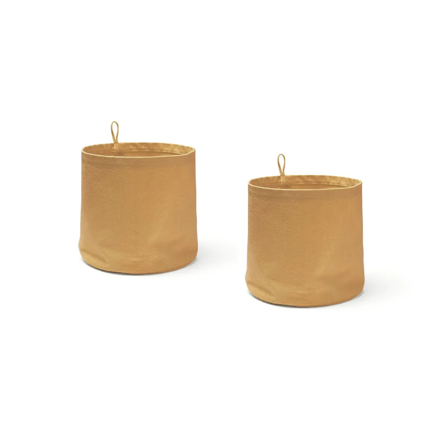 Kids Concept stoffen opbergdozen, rond, bruin