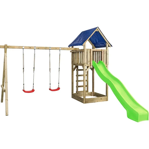 "Jonas play equipment with slide, apple green image"