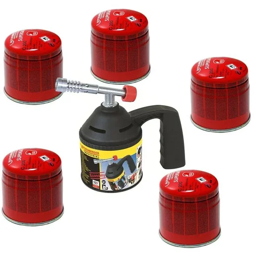 "Soldering torch with piezo - Incl. 5x gas image"