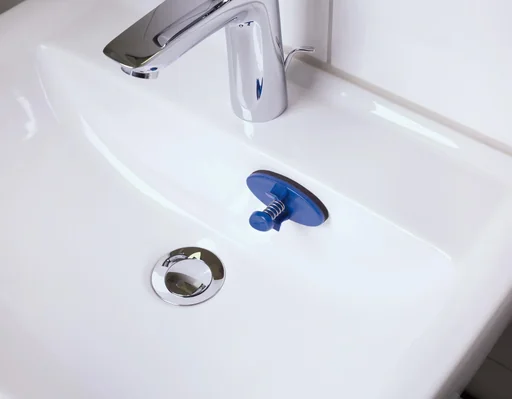 "Plug for washbasin overflow image"