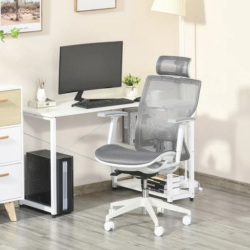 "Office chair, desk chair, swivel chair, gaming chair with headrest, lumbar cushion, 3D armrest, 3 levels, 360° swivel wheels, height adjustable image"