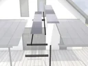 Patio roof extension module, color anthracite, 4060 x 1200 mm