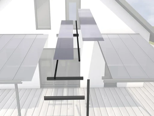 "Patio roof extension module, color anthracite, 4060 x 1200 mm image"