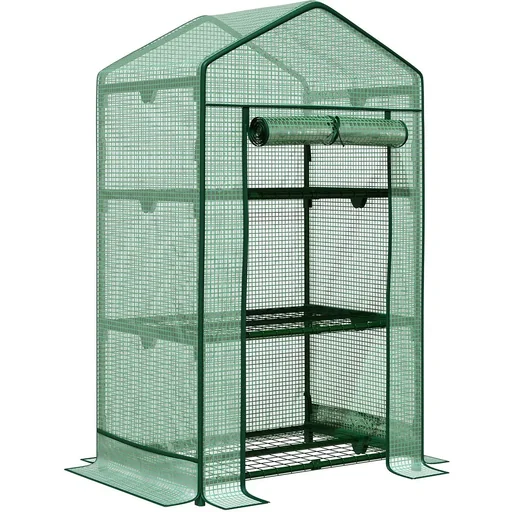 "Mini greenhouse - 3 levels - roller shutter - 69 x 49 x 125 cm image"