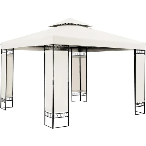 "Garden gazebo/ party tent/ garden pavilion/ arbor - cream - 3x3m image"