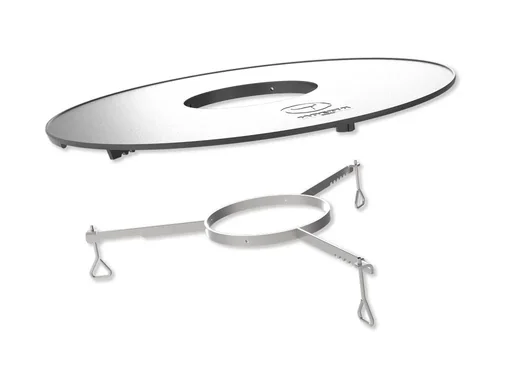 "BBQ Disk fire plate including height adjuster image"