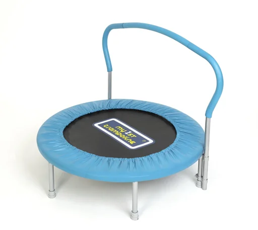 "Children's & fitness trampoline blue image"
