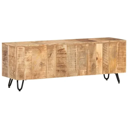 "TV cabinet 110x30x40 cm solid mango wood image"