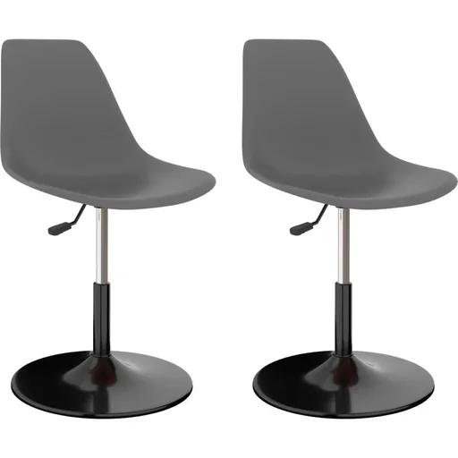 "Dining chair swivel, 2-piece, light grey PP image"