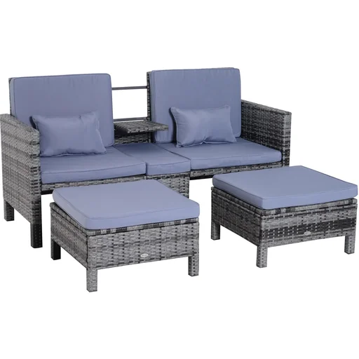 "Rattan seating group as a 3-piece set image"