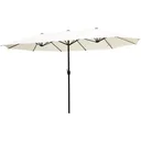 Market umbrella with hand crank