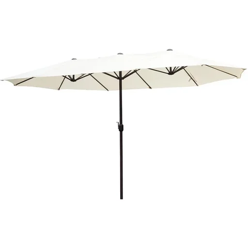 "Market umbrella with hand crank image"
