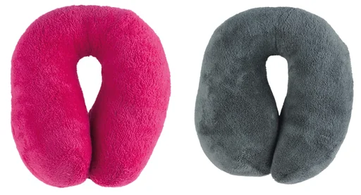 "Neck roll/travel pillow "Travelmaid" made of soft fleece - anthracite image"