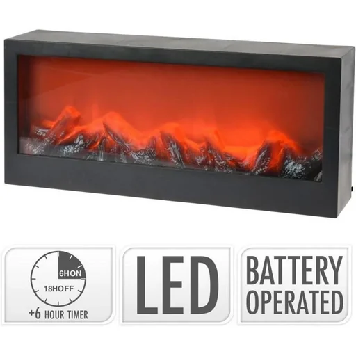 "Classic fireplace with LED - timer included - 45 x 20 cm image"