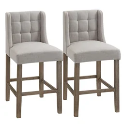Set van 2 barkrukken moderne keukenstoelen barkrukken voor keuken met lage rugle