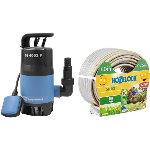 "Dirty water pump GS 4002 P 7500 l/h + garden hose 40 m image"