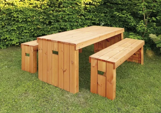 "Wooden furniture Rotterdam honey brown image"