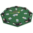 Poker table top for 8 players, 2-way folding, green