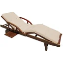 Garden cushion - For lounger - 196x55x5cm - White