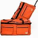 XXL travel bag with trolley function orange 160 L