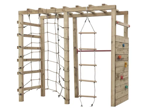 "Bokito wooden climbing frame 220 cm x 240 cm x 120 cm image"